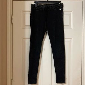 PINK Yoga Black Distressed Jeggings